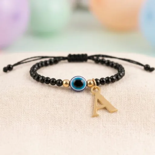 Baby Nazariya Rakhi – Personalized & Non-Personalized | Evil Eye Rakhi for Kids Theme: Initials