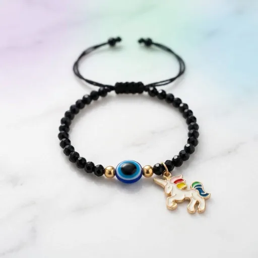 Baby Nazariya Rakhi – Personalized & Non-Personalized | Evil Eye Rakhi for Kids Theme: Unicorn
