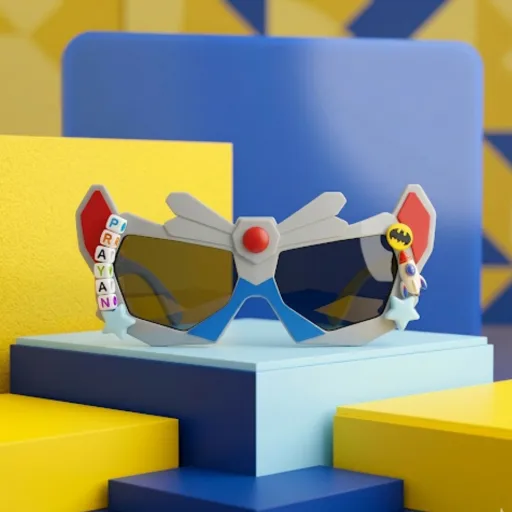 Super Hero Sunglasses Age: 4-11, Color: Grey