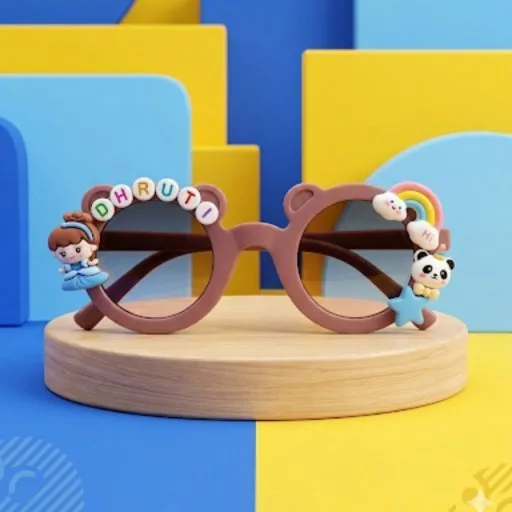 Personalized Sunglasses - Bear Design Age: 1-6, Color: Mauve