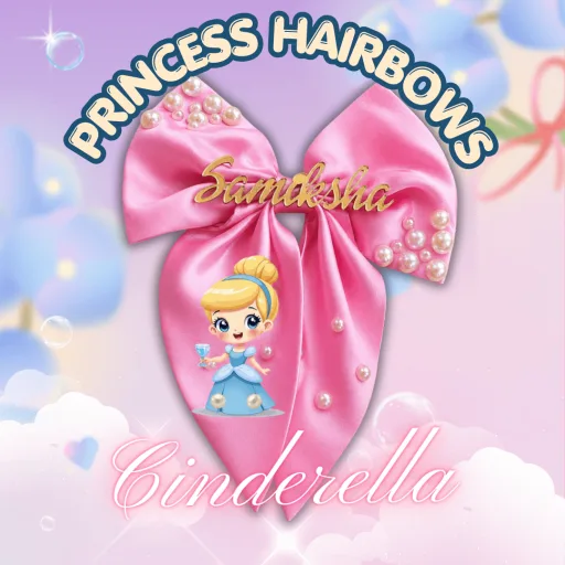 Princess Magic Hair Bow with Name