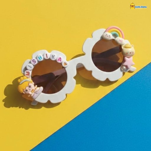 Personalized Sunglasses - Flower Age: 1-7, Color: White, Gender: Girl