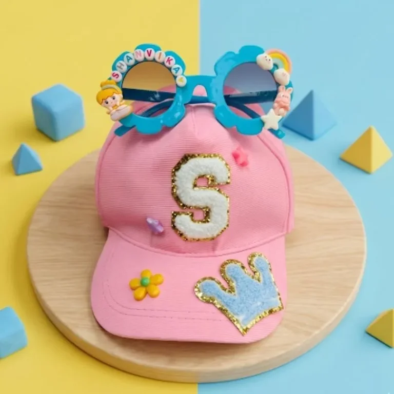 Mini Fashionista Combo – Personalized Cap & Sunglasses for Girls image 2