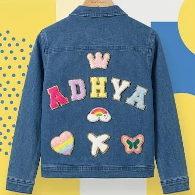 Personalized Denim jacket  For Girls