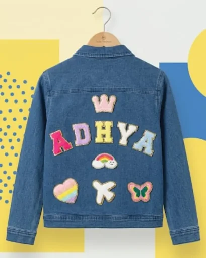 Personalized Denim jacket  For Girls Size: 0-1 Year