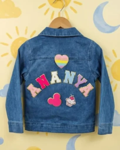 Personalized Denim jacket  For Girls Size: 4-5 Year