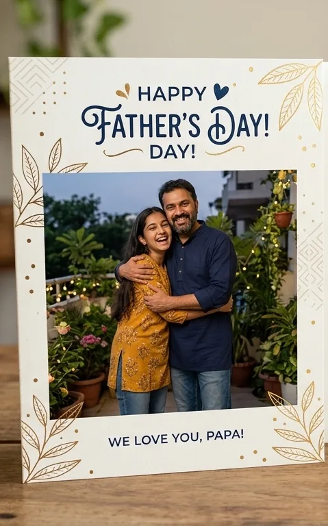 Personalized Father's Day Premium Gift Hamper – Perfume, Cap, Bottle & Photo Card image 4