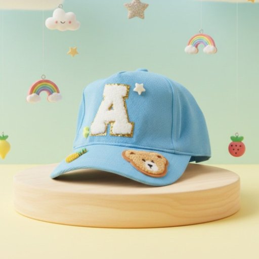 Personalized Cap Age: 5-12, 16, Color: Blue