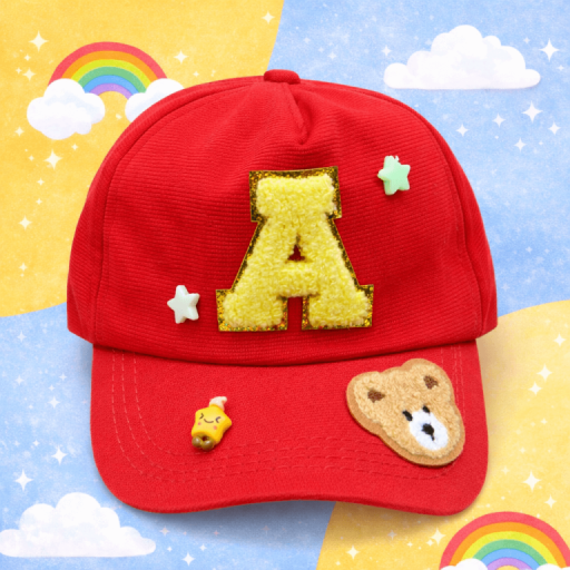 Personalized Cap Age: 5-12, 16, Color: Red