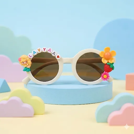 Round Sunglasses  Age: 1-6, Color: White