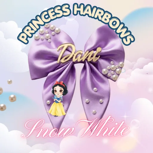 Princess Magic Hair Bow with Name image 3