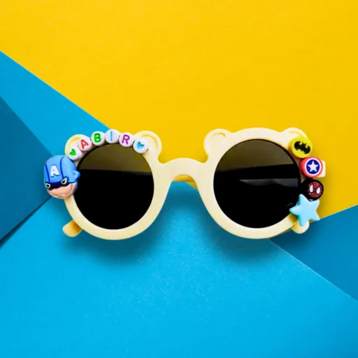 Personalized Sunglasses - Bear Design Age: 1-6, Color: White