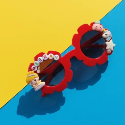 Personalized Sunglasses - Flower Age: 1-6, Color: Red, Gender: Girl