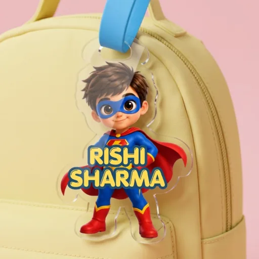 Shape Luggage Tag - Super hero image 2